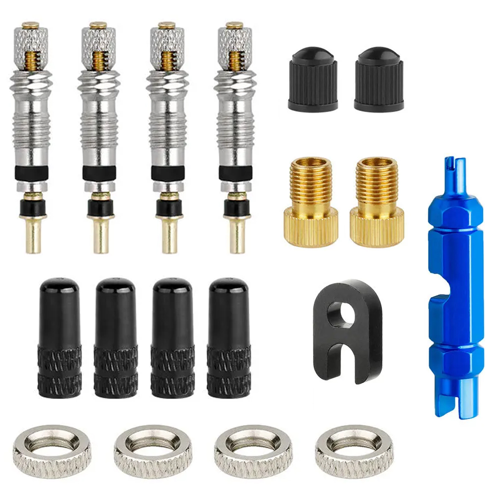 Tubeless Valve Core - 6/18 قطعة محول صمام فرنسي للدراجات