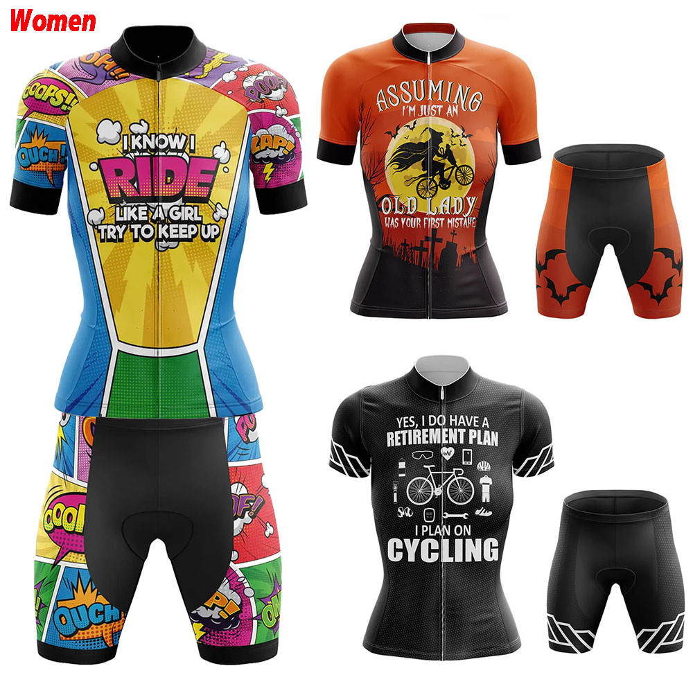 Mountain Biking Outfits Women - مثل فتاة هزلية البوليستر ركوب الدراجات
