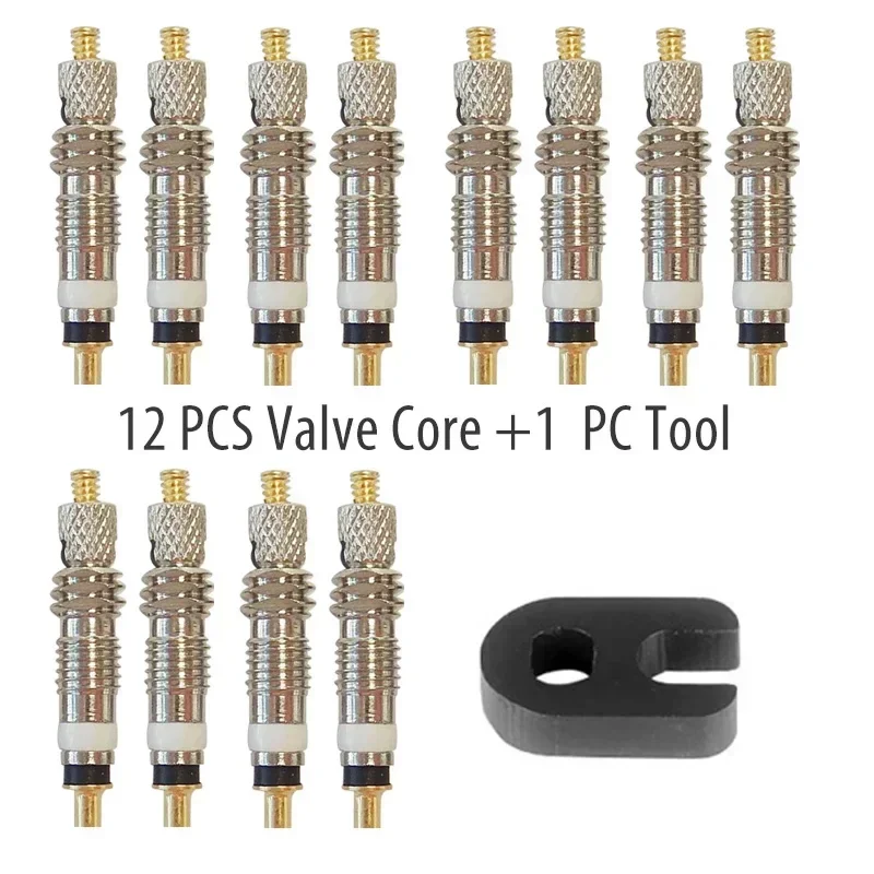 Tubeless Valve Core - 2/6/12 قطعة دراجة قابلة للإزالة بريستا