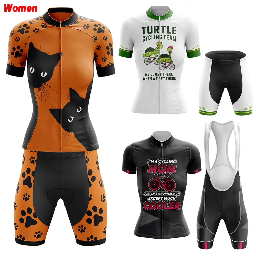 Mountain Biking Outfits Women - Peek A Boo Cat البوليستر ركوب