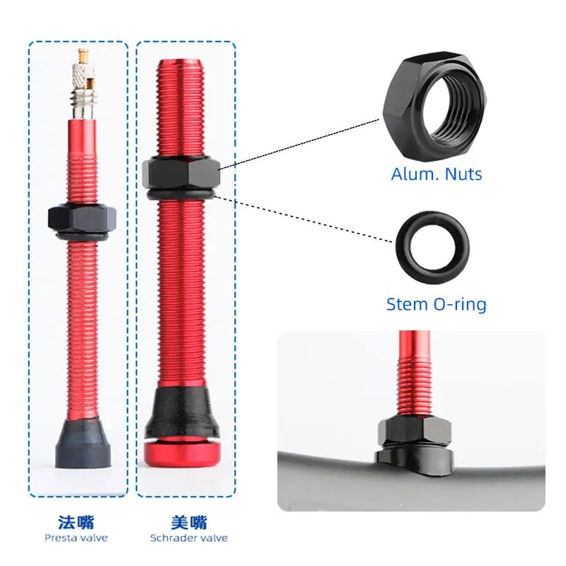 أجزاء فوهة صمام الدراجة بريستا - مراجعة Tubeless Valve Core وسعره